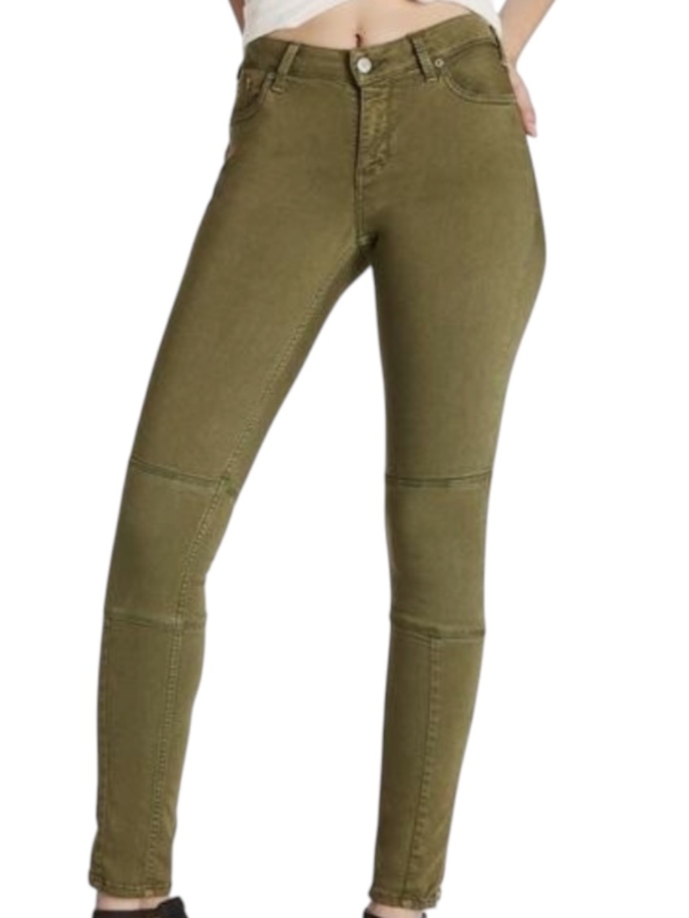 Lucky Brand Sasha Super Skinny Ankle Zip Jeans Size 2/26 Olive NWOT